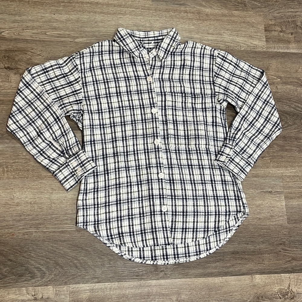 Abercrombie & Fitch Women’s Long Sleeve Button Down Plaid Top Size Small